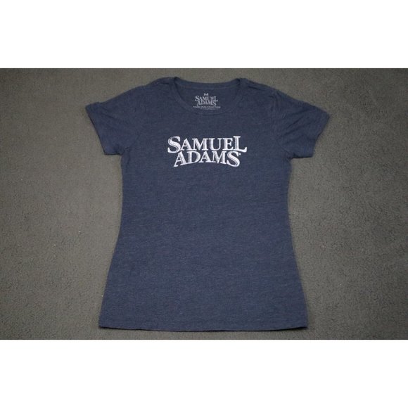 Samuel Adams Shirt Adult Medium Blue Graphics For The Love Of Beer Tee Womens - Picture 1 of 9